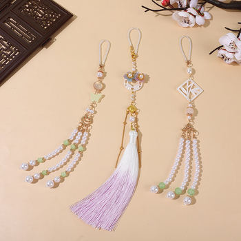 Bojtos medálos bross kínai vintage stílusban, Hanfu teás ruhához nőknek