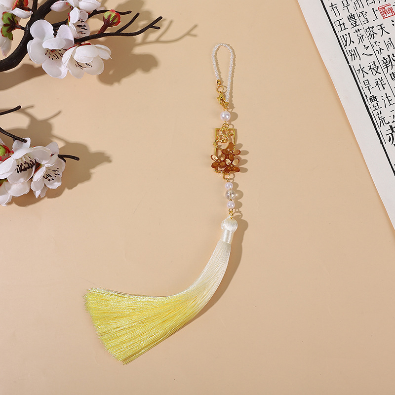 Bojtos medálos bross kínai vintage stílusban, Hanfu teás ruhához nőknek