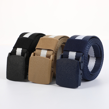Centură tactică din nylon cu cataramă din plastic, unisex, albă, pentru antrenamente în aer liber