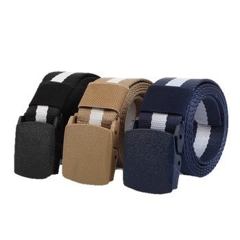Centură tactică din nylon cu cataramă din plastic, unisex, albă, pentru antrenamente în aer liber