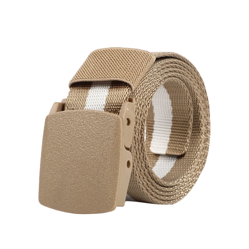 Centură tactică din nylon cu cataramă din plastic, unisex, albă, pentru antrenamente în aer liber