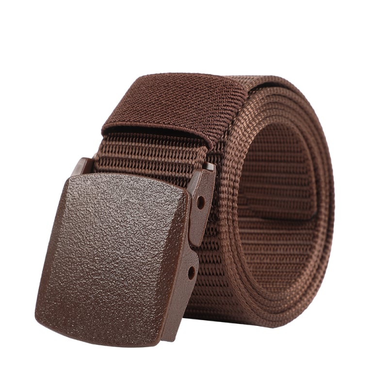 Centură tactică din nylon cu cataramă din plastic, unisex, albă, pentru antrenamente în aer liber