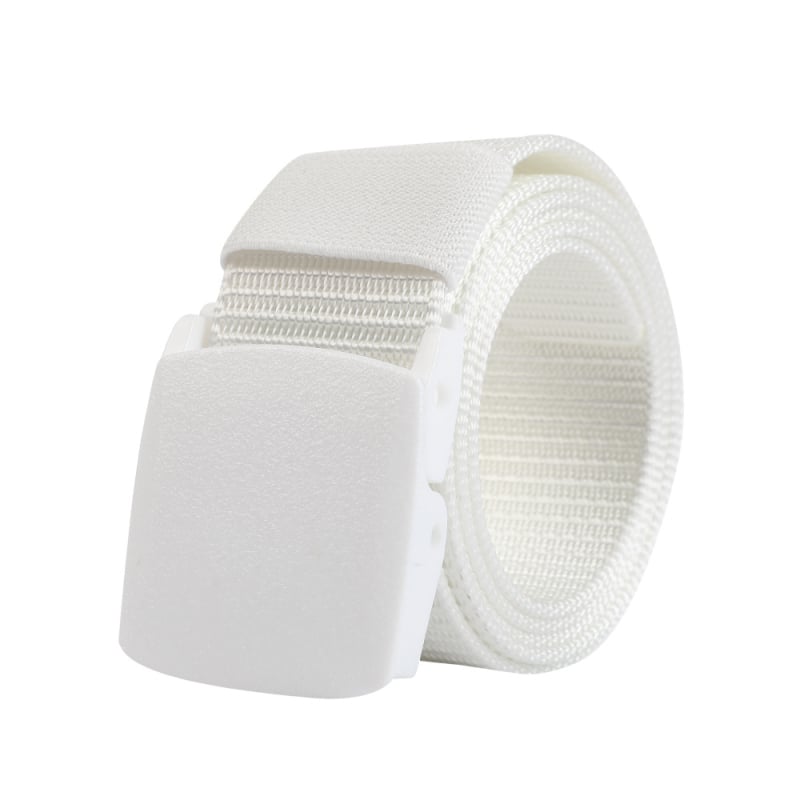 Centură tactică din nylon cu cataramă din plastic, unisex, albă, pentru antrenamente în aer liber