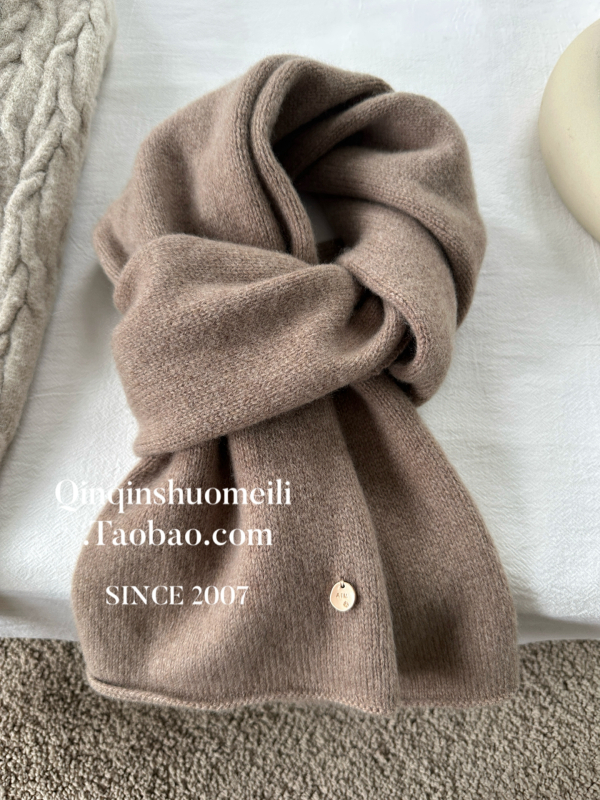 25 Zima Minimalistički šal od 7 igala, 100% ovčja vuna, unisex, za parove, topao i udoban