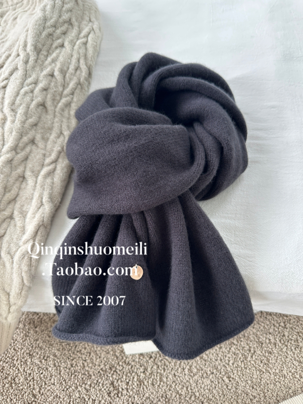 25 Zima Minimalistički šal od 7 igala, 100% ovčja vuna, unisex, za parove, topao i udoban