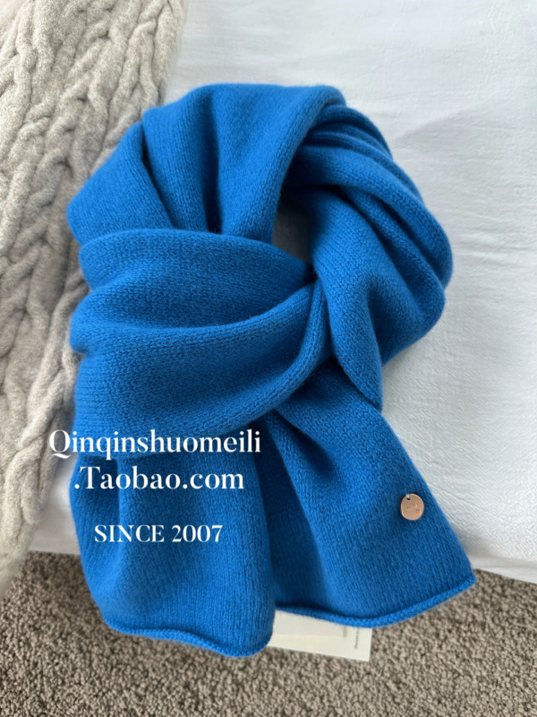 25 Zima Minimalistički šal od 7 igala, 100% ovčja vuna, unisex, za parove, topao i udoban