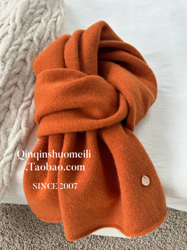 25 Zima Minimalistički šal od 7 igala, 100% ovčja vuna, unisex, za parove, topao i udoban