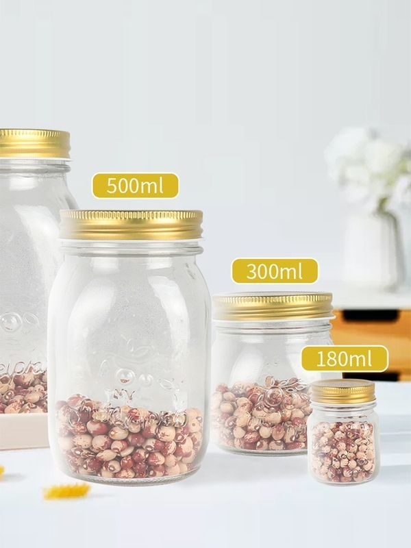 Korejskog stila staklene staklenke za džem, zapečaćene, kapacitet ispod 300 ml, višekratno upotrebljivi stakleni spremnici za džemove i paste