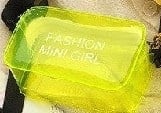 Geantă transparentă de umăr din gelatină cu imprimeu de litere, stil coreean, crossbody, mică geantă pătrată din PVC pentru uz zilnic