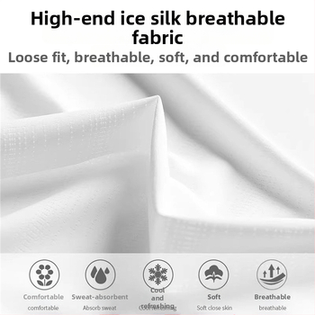 Muški ljetni sportski komplet za trčanje: kratki T‑shirt od ice-silk i lagane košarkaške trenirke