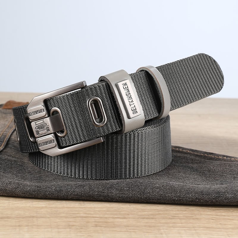 Curea din canvas unisex cu cataramă cu pin, nylon, stil casual vintage, lungime 120 cm