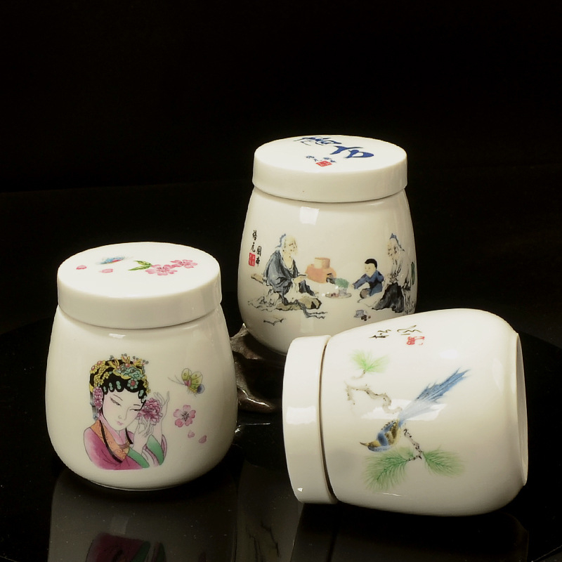 Plavo-bijeli porcelanski čajni posuda s čvrstim poklopcem