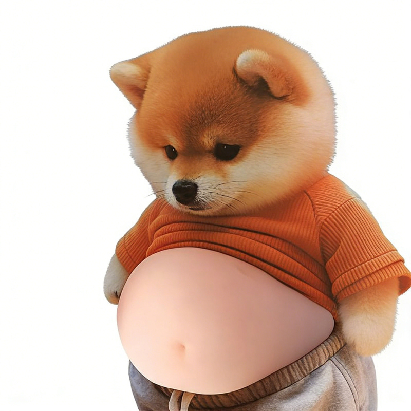 3D zaštita vrata sa Shiba Inu: anti-kolizijska naljepnica za kvaku, silikonska zaštita zida, bez mrlja, ublažavajuća podloga