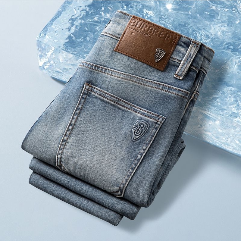 Férfi slim-fit farmernadrág, egyenes szárú, elasztikus, denim