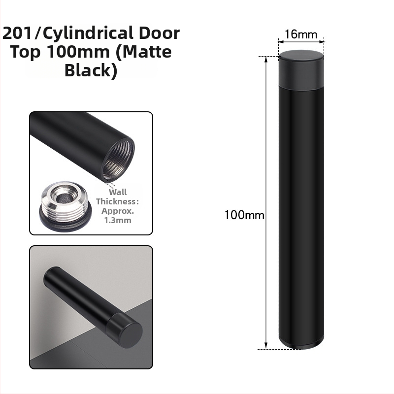 Držač vrata od nehrđajućeg čelika 201, debeo i povišeni, za staklena vrata, gumeni zaštitnik na vrhu vrata, podna montaža