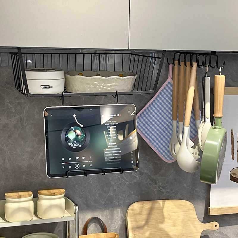 Šestoslojni kuhinjski stalak za iPad, viseći višeslojni koš za tablet, držač unutar ormarića