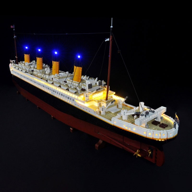Akrilni izložbeni okvir za LEGO 10294 Titanic, prozirna kutija s zaštitom od prašine i prostorom za pohranu figurica