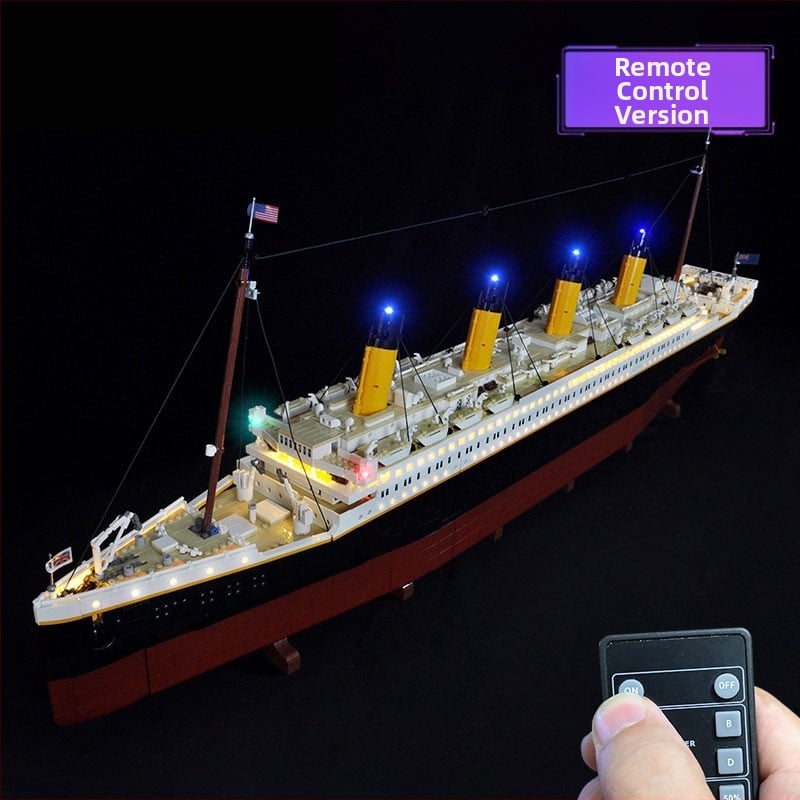 Akrilni izložbeni okvir za LEGO 10294 Titanic, prozirna kutija s zaštitom od prašine i prostorom za pohranu figurica