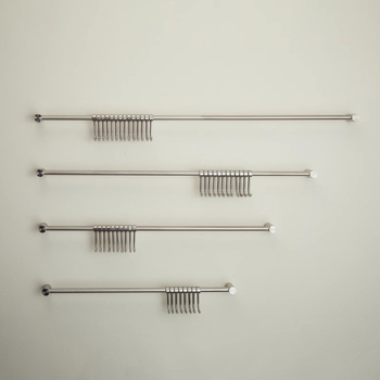 304 rozsdamentes acélból készült falra szerelhető konyhai akasztó- és vágódeszka-tároló, modern minimalist stílusban