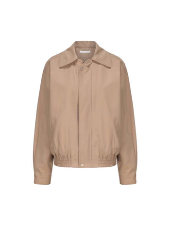 Khaki kratko sako s reverom tipa lapel, širok kroj, casual top