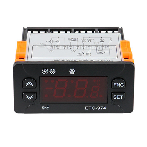 ETC-974 Regulator temperature s ventilom za odmrzavanje, dvostruka senzorna linija, digitalni termostat za skladištenje u hladnjaku