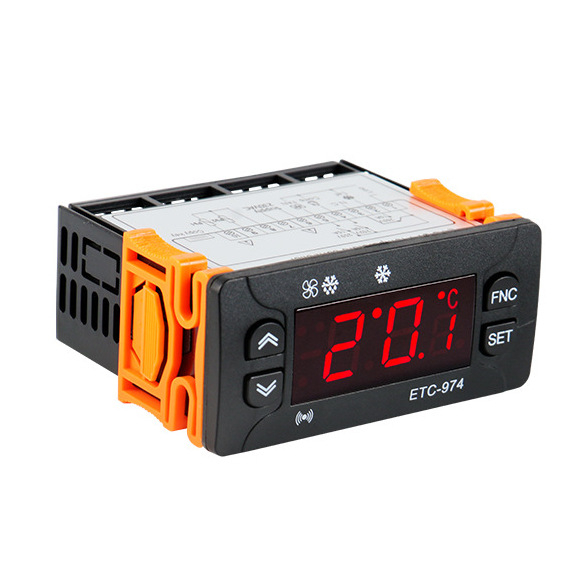 ETC-974 Regulator temperature s ventilom za odmrzavanje, dvostruka senzorna linija, digitalni termostat za skladištenje u hladnjaku