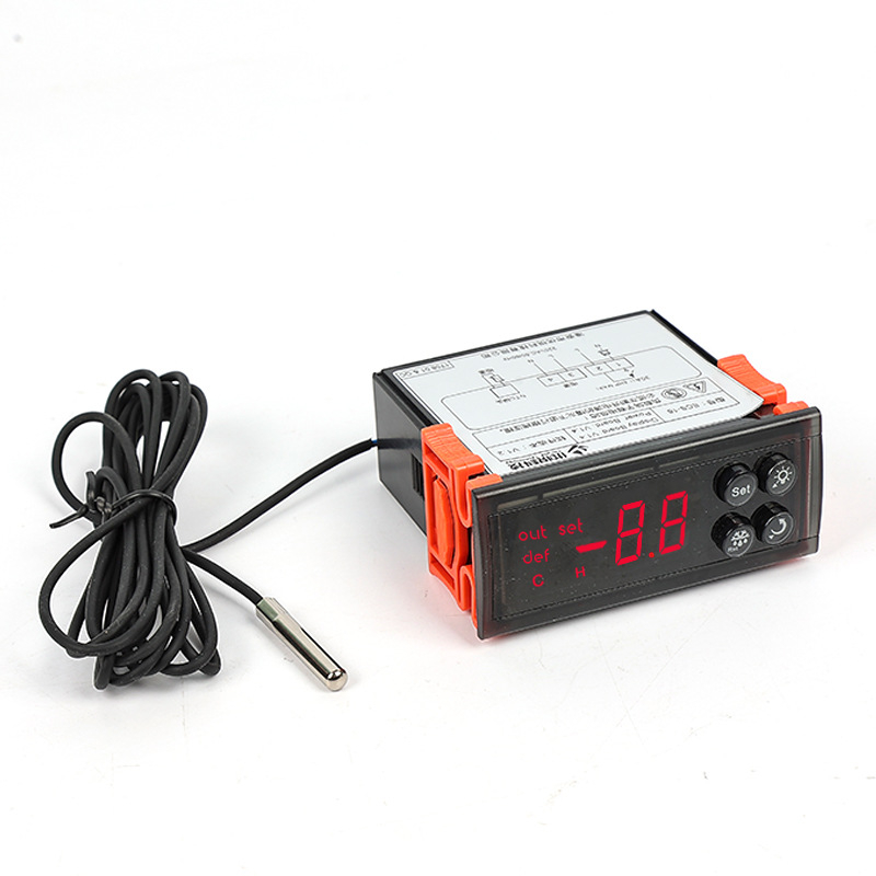 ECS-16 digitalni kontroler temperature s LCD zaslonom za ormariće s ventilacijskim hlađenjem, zamrzivače i hladnjake
