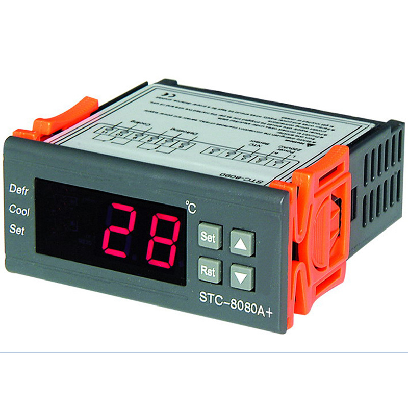 STC-8080A+ digitalni termostat za hladnjak ili ormar za skladištenje — upravljanje temperaturom, odmrzavanje, hlađenje, inteligentni regulator temperature