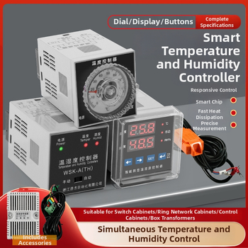 Pametni regulator temperature i vlage s digitalnim zaslonom i gumbom za panelni razvodnik