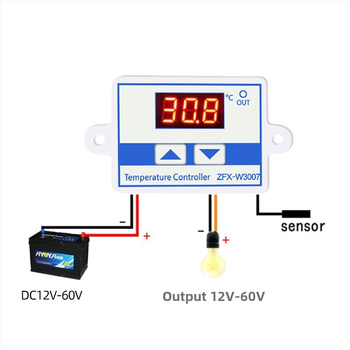 ZFX-W3007 Regulator temperatura litijske baterije, 12V–60V, inteligentni digitalni displej