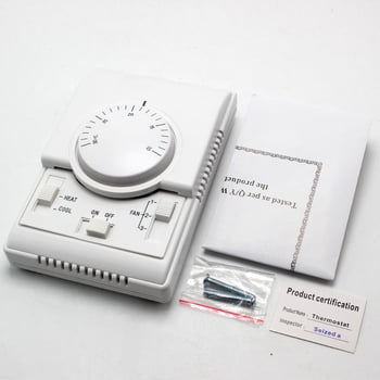 Termostat s gumbom za regulaciju temperature za centralni klimatizacijski sustav, zidna montaža
