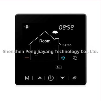 Diskretni pametni termostat za električno podno grijanje s dodirnim zaslonom, Tuya Wi‑Fi, mjerenje vlage i temperature, model R9W.716
