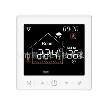 Diskretni pametni termostat za električno podno grijanje s dodirnim zaslonom, Tuya Wi‑Fi, mjerenje vlage i temperature, model R9W.716