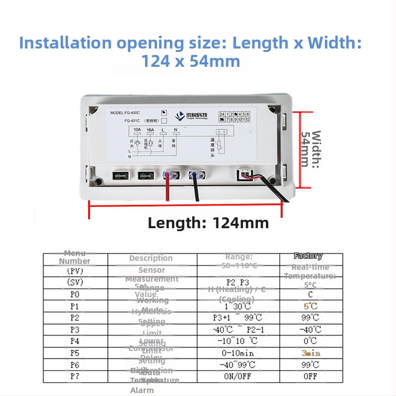 FQ-400C digitalni termostat, temperaturni prekidač i mikroprocesorski regulator temperaturu