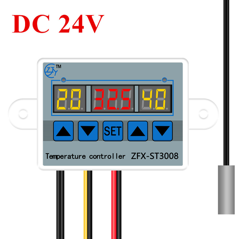 ZFX-ST3008 Visokoprecizni termostat s digitalnim zaslonom, regulator temperatura, prekidač kontrole temperature, mini ploča kontrole temperatura