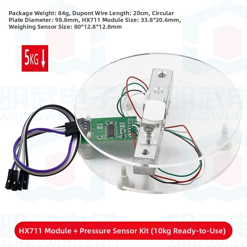 HX711 modul so sadu senzorov zaťaženia – elektronický vážiaci modul 1/5/10/20 kg