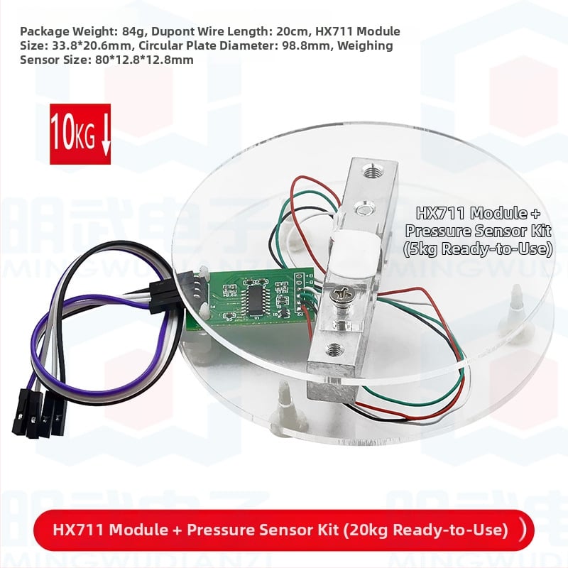 HX711 modul so sadu senzorov zaťaženia – elektronický vážiaci modul 1/5/10/20 kg
