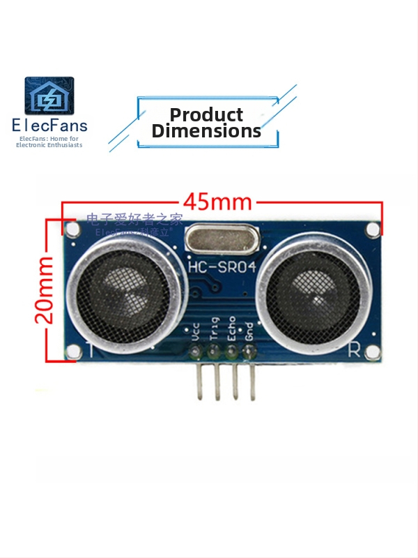 HC-SR04 Ultrazvukový merací modul, 5V, príslušenstvo pre mikrokontrolér vývojovú dosku