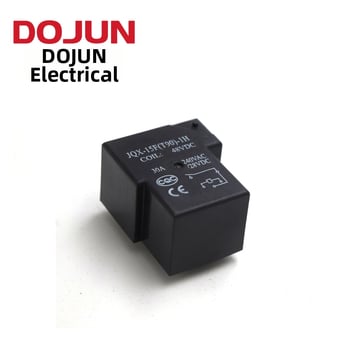 Kompaktne T90 štvorpólové PCB relé s NO kontaktmi, 48V/12V, vysoký výkon, JQX-15F pre nabíjačky elektrických vozidiel
