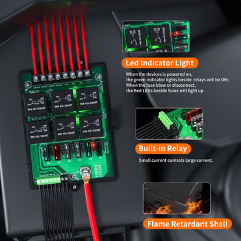 AK-025 Kutija za releje automobila s PCB upravljačkim modulom i kutijom osigurača