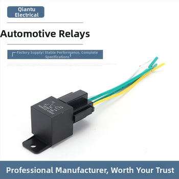 Relé JD2912-1Z-24VDC so zásuvkou kábla, 40A, 12V, plastové zadné puzdro pre úpravy automobilov