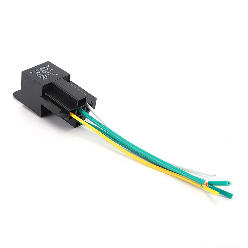 JD2912-1Z-24VDC relé vezetékes csatlakozóval, 40A, 12V, műanyag hátlappal autómodifikációhoz