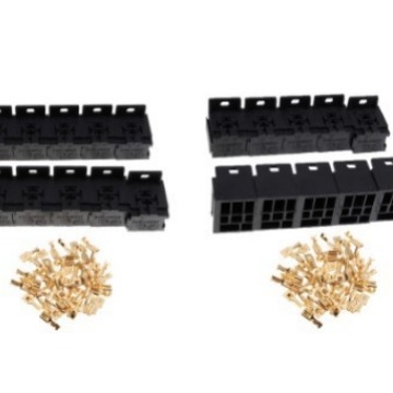 20 komada držač utičnice releja za auto, 5-pinsko, s bakrenim kontaktima 6,3 mm