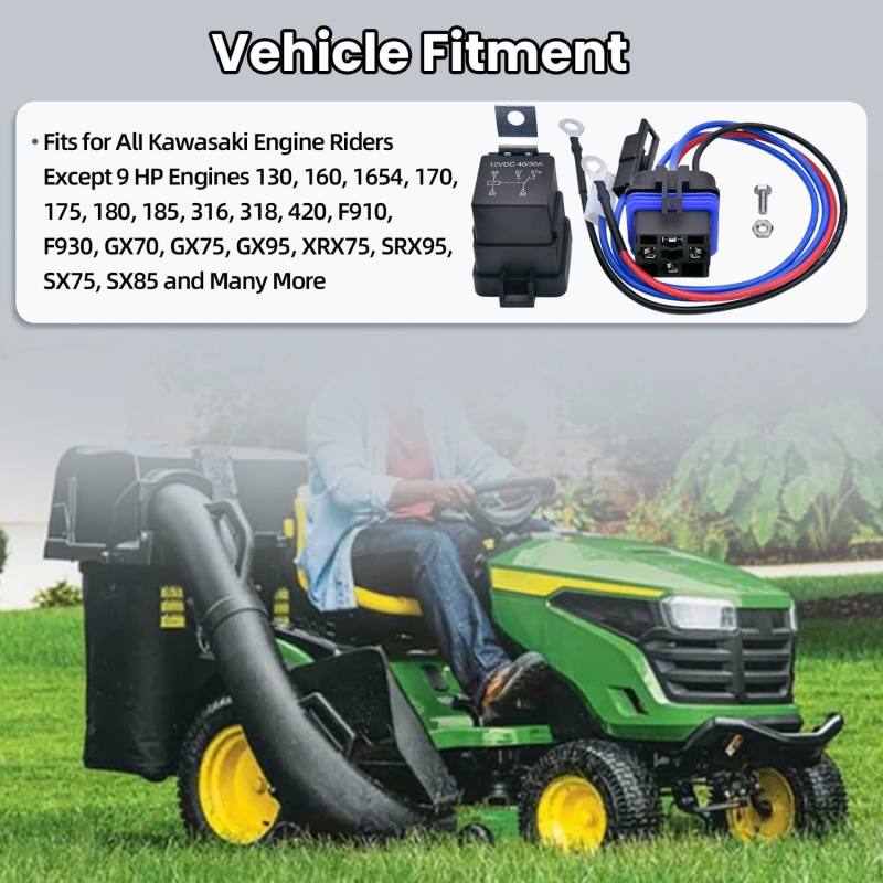 AM107421 Unaprijeđeno startno relej za John Deere i Kawasaki — komplet releja za paljenje sa prekidačem