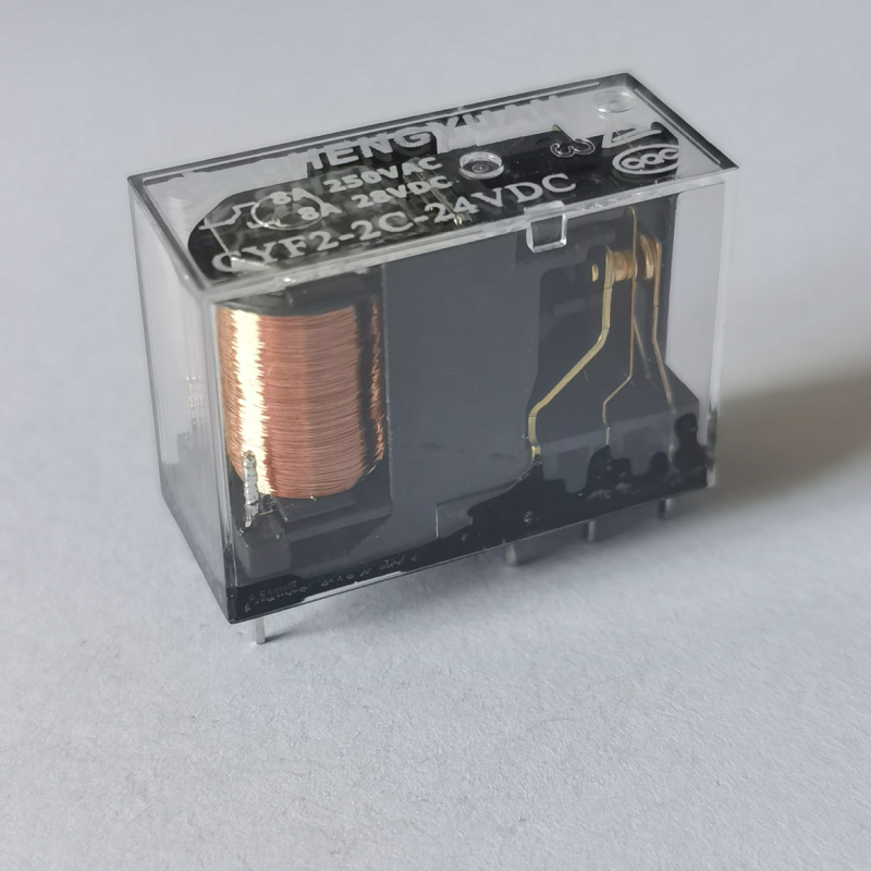 CYF2-2C-24VDC elektromagnetsko rele s prozirnim kućištem, 8 pinova, 14F, za industrijsku kontrolu