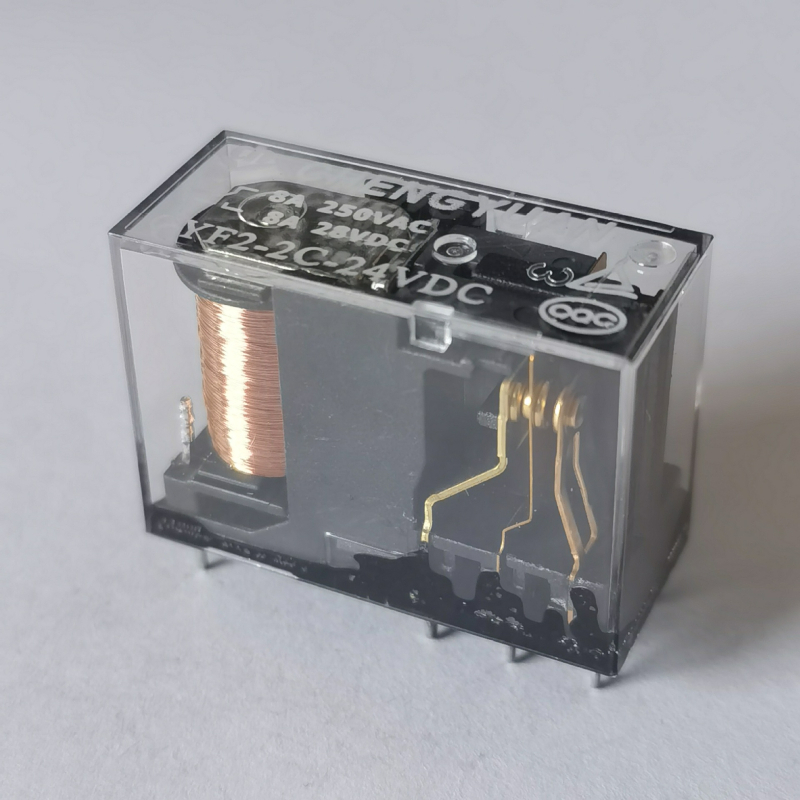 CYF2-2C-24VDC elektromagnetsko rele s prozirnim kućištem, 8 pinova, 14F, za industrijsku kontrolu
