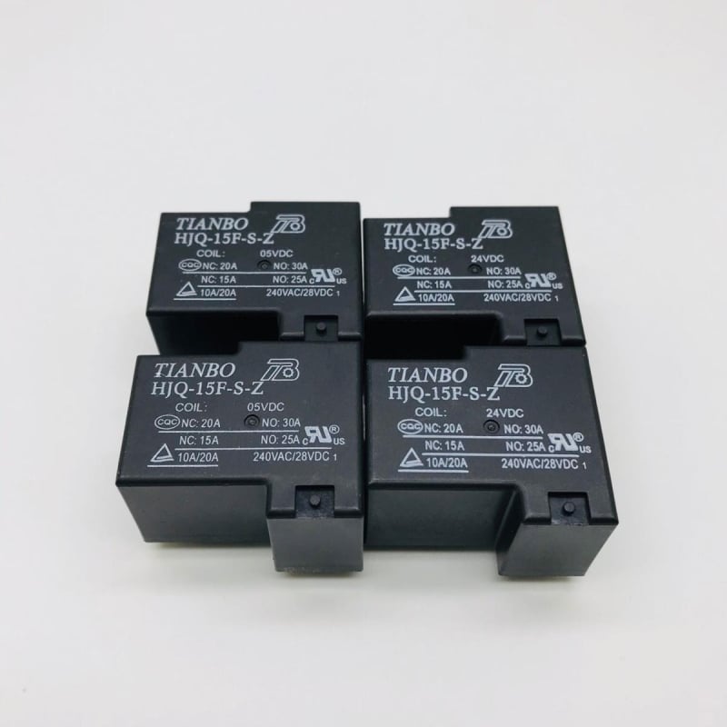 HJQ-15F-S-Z1-05/12/24VDC 6-pinsko relej, 30A, 240VAC