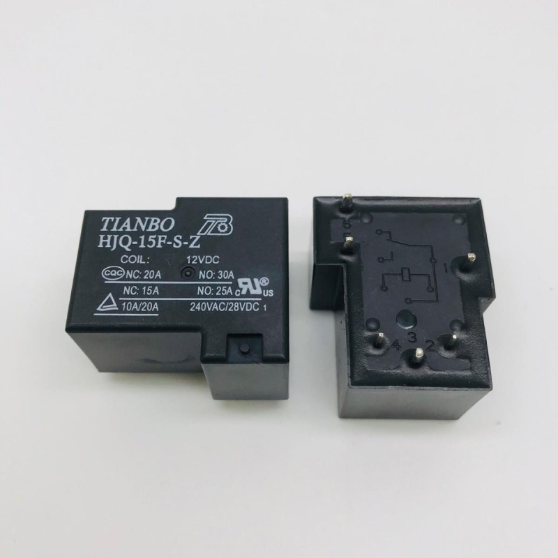 HJQ-15F-S-Z1-05/12/24VDC 6-pinsko relej, 30A, 240VAC