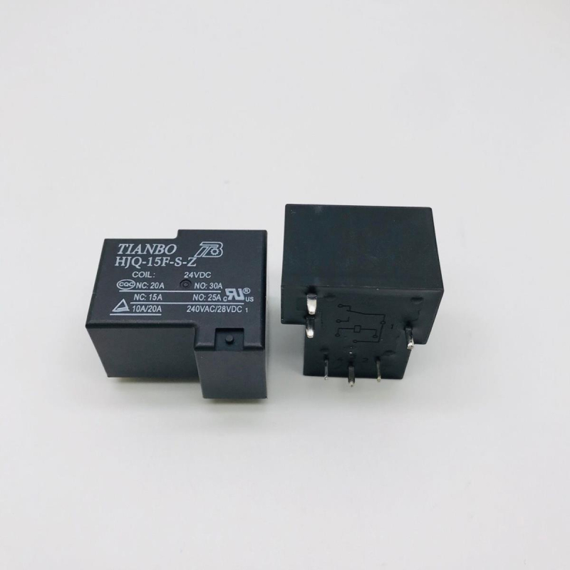 HJQ-15F-S-Z1-05/12/24VDC 6-pinsko relej, 30A, 240VAC