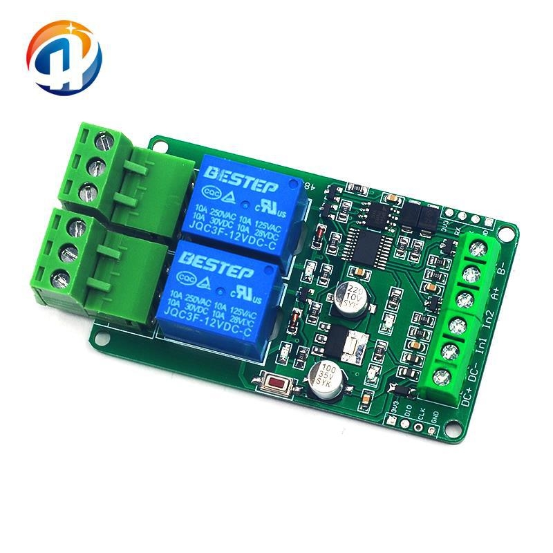 Modbus RTU 2-kanalni izlaz releja, 2-kanalni ulaz prekidača, RS-485 TTL napajanje 12V